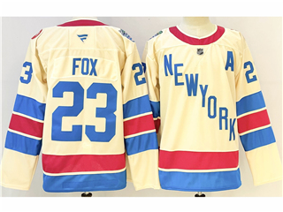 New York Rangers #23 Adam Fox 2025-26 Winter Classic Cream Jersey
