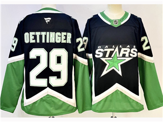 Dallas Stars #29 Jake Oettinger Altenate Black Jersey