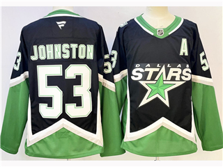 Dallas Stars #53 Wyatt Johnston Altenate Black Jersey