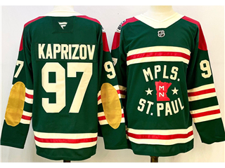 Minnesota Wild #97 Kirill Kaprizov Green Winter Classic Jersey