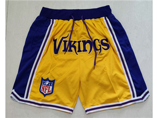 Minnesota Vikings Just Don "Vikings" Gold Football Shorts