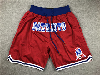 New England Patriots Just Don "Patriots" Red Football Shorts