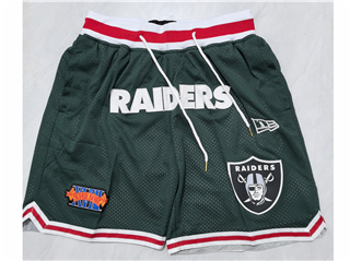 Oakland Raiders "Raiders" Super Bowl XVIII Black Football Shorts