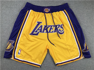 Los Angeles Lakers Just Don Gold Basketball Shorts