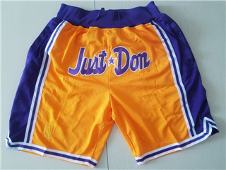 Los Angeles Lakers Just Don Gold Basketball Shorts