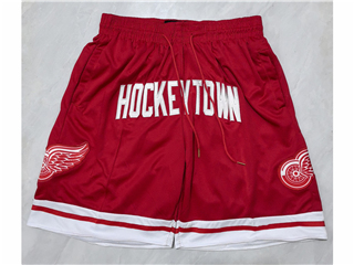 Detroit Red Wings "Hockeytown" Red Hockey Shorts