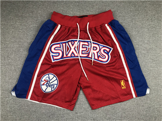 Philadelphia 76ers Just Don "Sixers" Red Basketball Shorts
