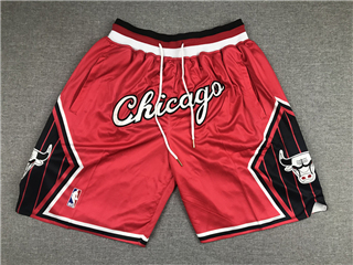 Chicago Bulls Just Don "Chicago" Red Basketball Shorts