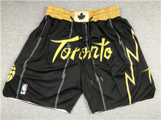 Toronto Raptors Just Don "Toronto" Black City Edition Basketball Shorts