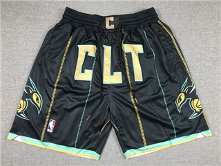 Charlotte Hornets "CLT" Black City Edition Basketball Shorts