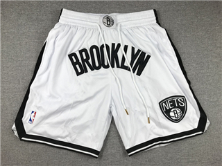 Brooklyn Nets "Brooklyn" White Basketball Shorts