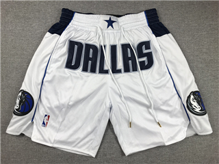 Dallas Mavericks "Dallas" White Basketball Shorts