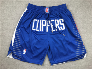 Los Angeles Clippers "Clippers" Blue Basketball Shorts