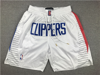 Los Angeles Clippers "Clippers" White Basketball Shorts