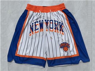 New York Knicks "New York" White City Edition Basketball Shorts
