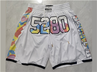 Denver Nuggets "5280" White City Edition Basketball Shorts