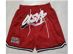 1996 Olympic Team USA "USA" Red Basketball Shorts