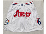 Philadelphia 76ers "Sixers" White City Edition Basketball Shorts