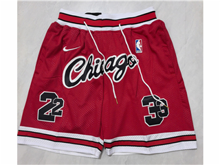 Chicago Bulls "Chicago" #23 Michael Jordan Red Basketball Shorts