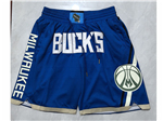Milwaukee Bucks "Bucks" Blue City Edition Basketball Shorts