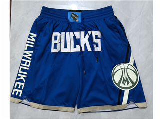 Milwaukee Bucks "Bucks" Blue City Edition Basketball Shorts