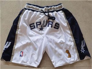 San Antonio Spurs Just Don "Spurs" White NBA Championship Basketball Shorts