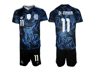 Argentina 2026 Away Navy Soccer Jersey with #11 di Maria Printing