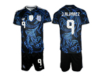 Argentina 2026 Away Navy Soccer Jersey with #9 J.Alvarez printing