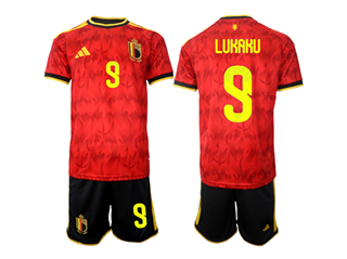 Belgium 2026 Home Red Soccer with #9 Lukaku Printing