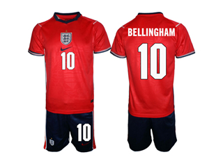 England 2026 Away Red Soccer Jersey with #10 Bellingham Printing