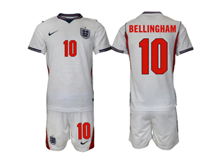 England 2026 Home White Soccer Jersey with #10 Bellingham Printing