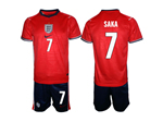 England 2026 Away Red Soccer Jersey with #7 Saka Printing