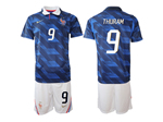 France 2026 Home Blue Soccer Jersey with #9 Thuram Printing