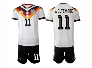 Germany 2026 Home White Soccer Jersey with #11 Woltemade Printing