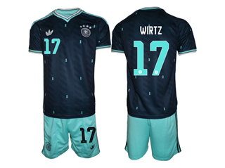 Germany 2026 Away Navy Soccer Jersey with #17 Wirtz Printing
