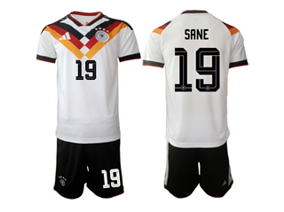 Germany 2026 Home White Soccer Jersey with #19 Sane Printing