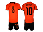 Netherlands 2026 Home Orange Soccer Jersey with #10 Memphis Printing