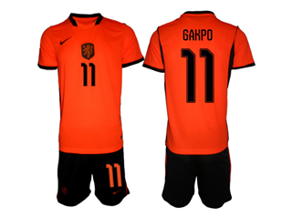 Netherlands 2026 Home Orange Soccer Jersey with #11 Gakpo Printing
