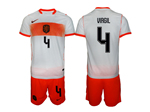 Netherlands 2026 Away White Soccer Jersey with #4 Virgil Printing