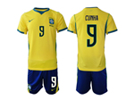 Brazil 2026 Home Gold Soccer Jersey with #9 Cunha Printing