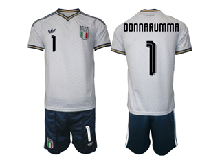 Italy 2026 Away White Soccer Jersey with #1 Donnarumma Printing