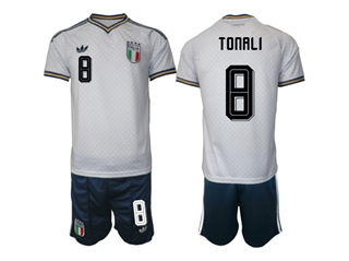 Italy 2026 Away White Soccer Jersey with #8 Tonali Printing