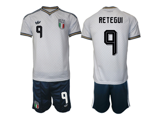 Italy 2026 Away White Soccer Jersey with #9 Retegui Printing