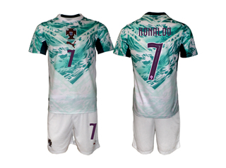 Portugal 2026 Away White Soccer Jersey with #7 Ronaldo Printing