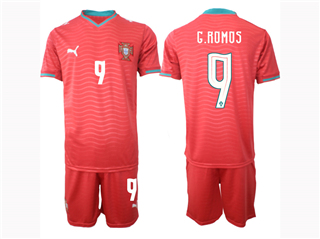 Portugal 2026 Home Red Soccer Jersey with #9 Ramos Printing