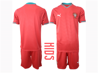 Portugal 2026 Youth Home Red Soccer Jersey