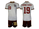 Spain 2026 Away White Soccer Jersey with #19 Lamine Yamal Printing